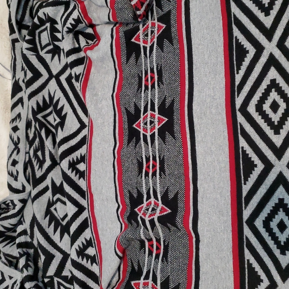 Aztec Print Waterfall Cardigan Small Cotton - Picture 9 of 10